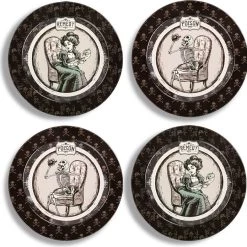 Best deal ⌛ HOT CHOCOLATE Gothic Homewares Drug Store | PLATE SET 👏