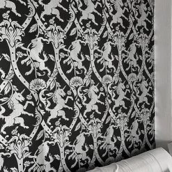 Best Sale 🤩 KILLSTAR Gothic Homewares Royal Beast [Black] | WALLPAPER" ⌛