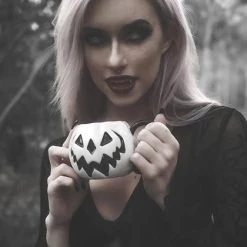Cheapest 🎁 LIVELY GHOSTS Gothic Homewares Haunted Hallows [White Pumpkin] | MUG [LIMITED] 👏 -Halloween Decor Sale lively ghosts white pumpkin haunted hallows mug 12 dbca46b9 a537 4d13 b35a 6f2e2d18f496 700x700