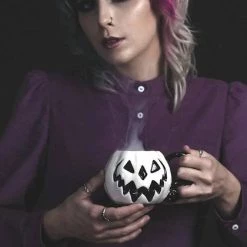 Cheapest 🎁 LIVELY GHOSTS Gothic Homewares Haunted Hallows [White Pumpkin] | MUG [LIMITED] 👏 -Halloween Decor Sale lively ghosts white pumpkin haunted hallows mug 2 e89f949a 9724 4fe6 a645 4760828853ec 700x700