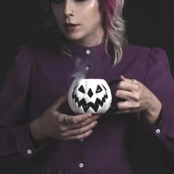 Cheapest 🎁 LIVELY GHOSTS Gothic Homewares Haunted Hallows [White Pumpkin] | MUG [LIMITED] 👏 -Halloween Decor Sale lively ghosts white pumpkin haunted hallows mug 4 d3bb6894 d533 429f 9c08 076ae08ee14d 700x700