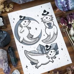 Cheapest ✔️ PVMPKIN ART Gothic Homewares Axolotl Magick | ART PRINT 🎉 -Halloween Decor Sale pvmpkin art axolotl magick art print 2 96d7b3a5 31ed 4d70 b188 e28bc6c57bd5 700x700