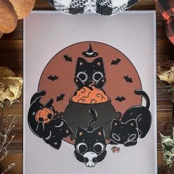 Budget 😍 PVMPKIN ART Cats Cat Coven | PRINT ⌛