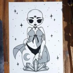 Buy ✨ PVMPKIN ART Gothic Homewares Crystal Goddess | ART PRINT 😍