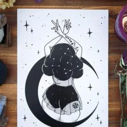 Brand new ✨ PVMPKIN ART Gothic Homewares Moon Goddess | ART PRINT 🔥