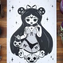 Cheap ⭐ PVMPKIN ART Gothic Homewares Trick Or Treat | ART PRINT 🔔