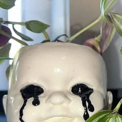 Coupon 🔥 SARAH MUDLE Gothic Homewares Doll Head [White] | PLANTER 🤩 -Halloween Decor Sale sarah mudle doll head white planter 4 4776db93 5806 41ed be92 8f10870640d9 700x700