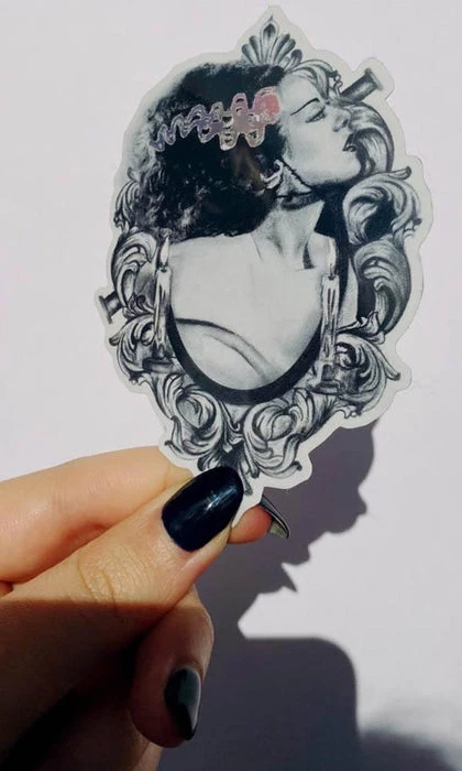 Wholesale 🔔 SELIN ALA ART Gothic Homewares Bride Of Frankenstein | HOLOGRAPHIC STICKER 💯 3 Wholesale 🔔 SELIN ALA ART Gothic Homewares Bride Of Frankenstein | HOLOGRAPHIC STICKER 💯