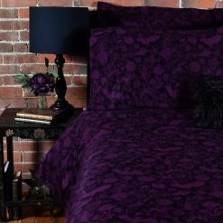 Best reviews of 👍 SIN IN LINEN Bats Elysian Fields [Purple] | FULL/DOUBLE SHEET SET ⭐ -Halloween Decor Sale sin in linen elysian fields purple double sheet set 04 76b17dd4 cb57 4189 987c 58103fa3d70c 700x700
