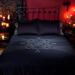 Best Sale 🎁 SIN IN LINEN Gothic Homewares Moon Phase | KING DUVET COVER 👏 -Halloween Decor Sale sin in linen moon phase duvet cover 1 1 700x700