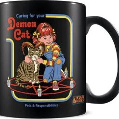 Hot Sale ⭐ STEVEN RHODES Cats Demon Cat [Black] | COFFEE MUG 🧨