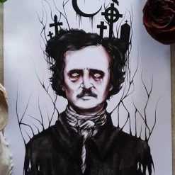 Brand new ✔️ THE BLACK CVLT Edgar Allan Poe | Nevermore ART PRINT 👍