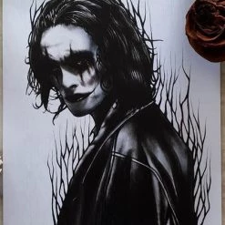Best Sale 🔔 THE BLACK CVLT Gothic Homewares Eric Draven | The Crow ART PRINT 🎁