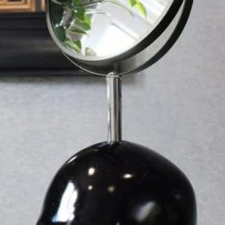 Wholesale 🎁 THE BLACKENED TEETH Gothic Homewares Skull [Black/Silver] | MIRROR** 😍