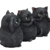 Cheapest ✔️ NEMESIS NOW Three Wise Fat Cats | FIGURINE SET 🔥 -Halloween Decor Sale threewise1 700x700