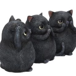 Cheapest ✔️ NEMESIS NOW Three Wise Fat Cats | FIGURINE SET 🔥