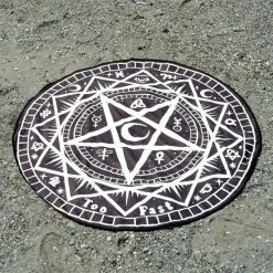 New 🌟 TOO FAST APPAREL Gothic Homewares Pentagram Symbols | BEACH TOWEL 🥰 -Halloween Decor Sale too fast apparel pentagram symbols round shaped beach towel 5 bdf04b27 4cc6 4e8b 9d9c e56a5e97ae2e 700x700