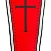 Promo ⌛ TOO FAST APPAREL Gothic Homewares Red Coffin | BEACH TOWEL 🥰
