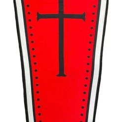 Promo ⌛ TOO FAST APPAREL Gothic Homewares Red Coffin | BEACH TOWEL 🥰